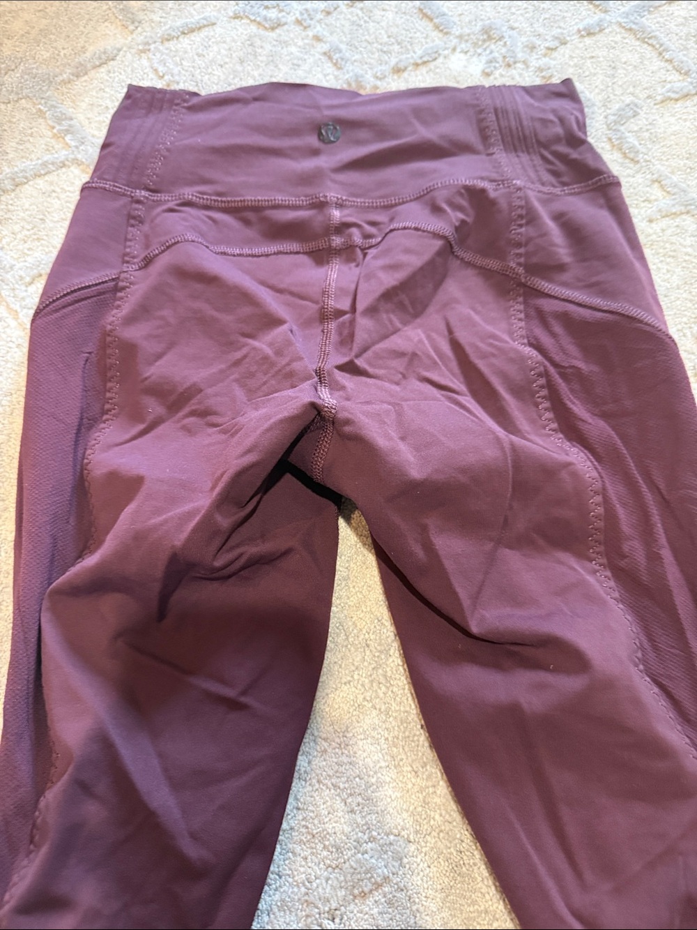 Lululemon High-Waist Wine Athletic Capri Leggings - Picture 6 of 6